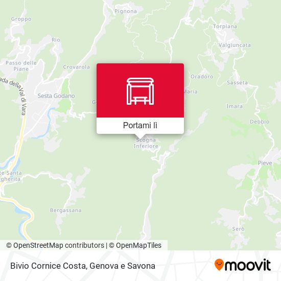 Mappa Bivio Cornice Costa