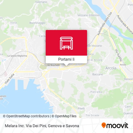 Mappa Melara Inc. Via Dei Pini
