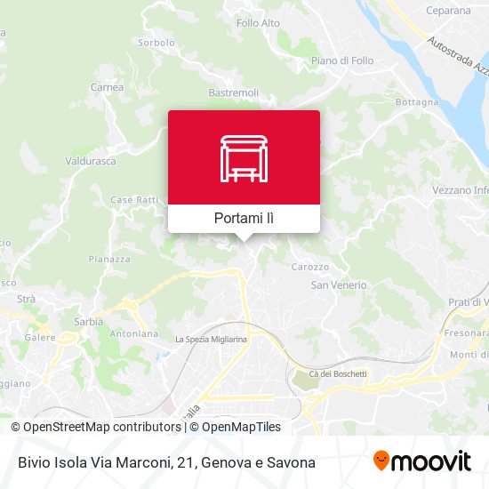 Mappa Bivio Isola Via Marconi, 21