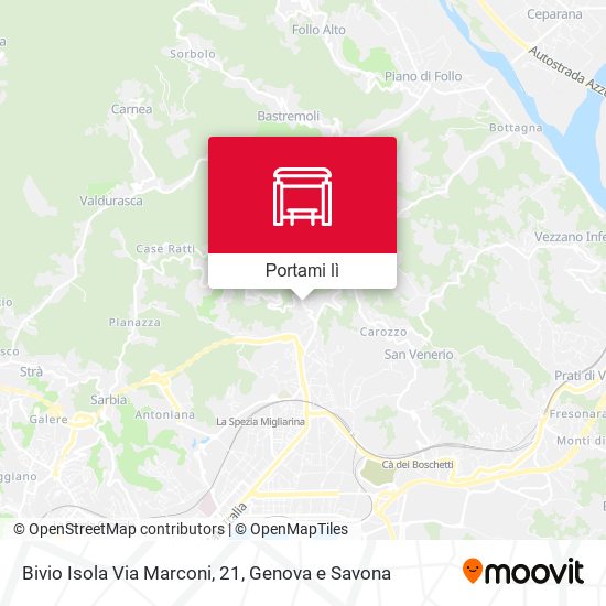 Mappa Bivio Isola Via Marconi, 21