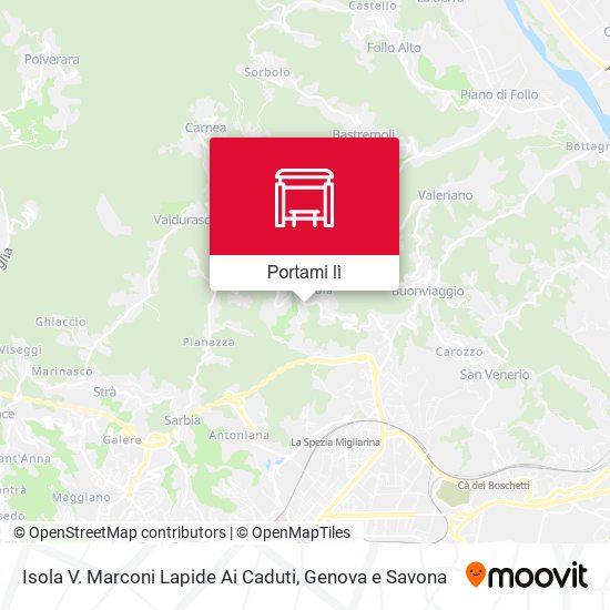 Mappa Isola V. Marconi Lapide Ai Caduti