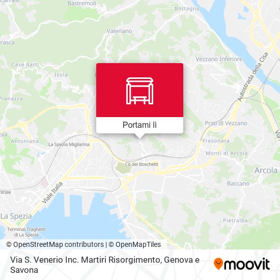 Mappa Via S. Venerio Inc. Martiri Risorgimento