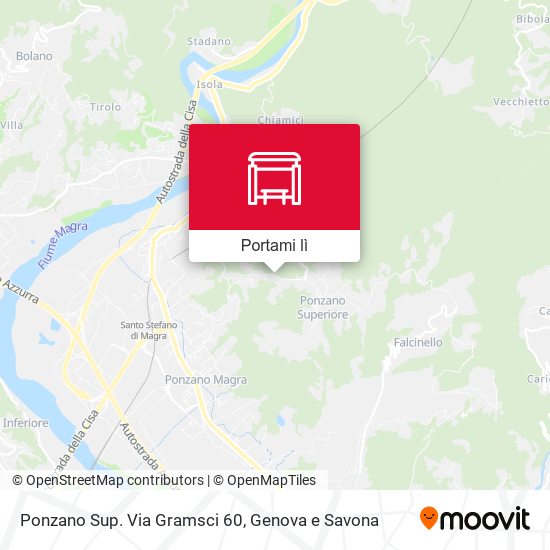Mappa Ponzano Sup. Via Gramsci 60