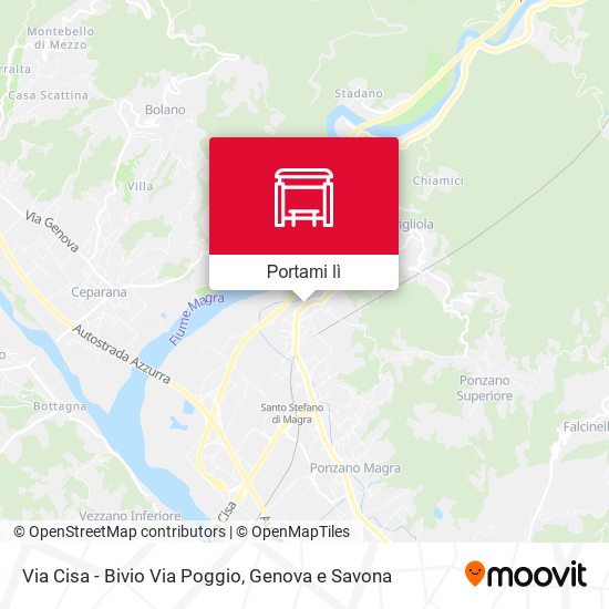 Mappa Via Cisa - Bivio Via Poggio