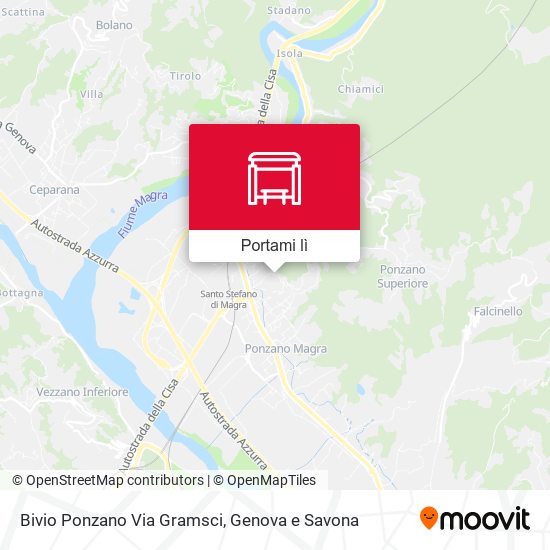 Mappa Bivio Ponzano Via Gramsci