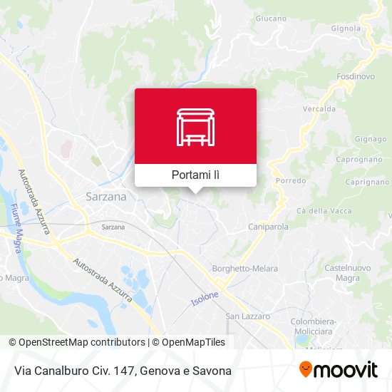 Mappa Via Canalburo Civ. 147