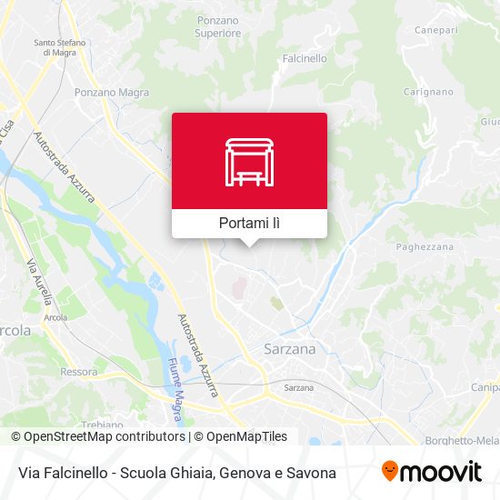 Mappa Via Falcinello - Scuola Ghiaia