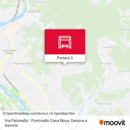 Mappa Via Falcinello - Ponticello Casa Rosa