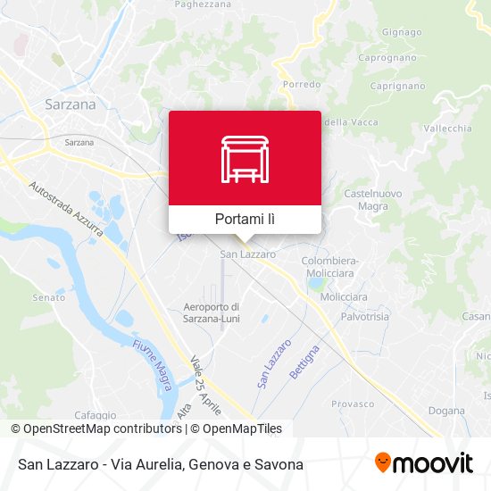 Mappa San Lazzaro - Via Aurelia