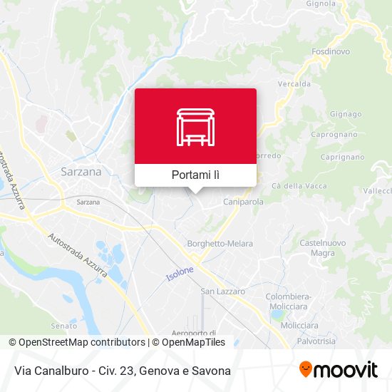Mappa Via Canalburo - Civ. 23