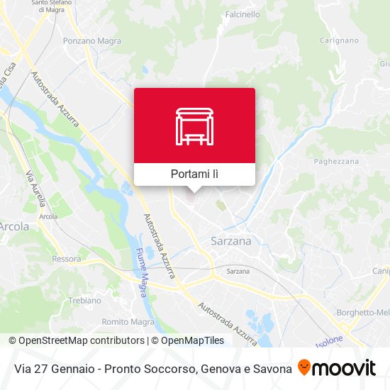 Mappa Via 27 Gennaio - Pronto Soccorso