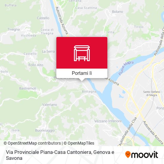 Mappa Via Provinciale Piana-Casa Cantoniera