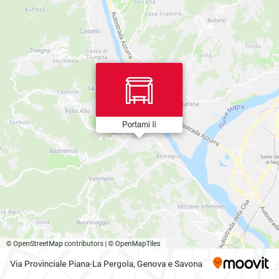 Mappa Via Provinciale Piana-La Pergola