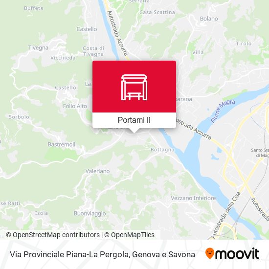 Mappa Via Provinciale Piana-La Pergola