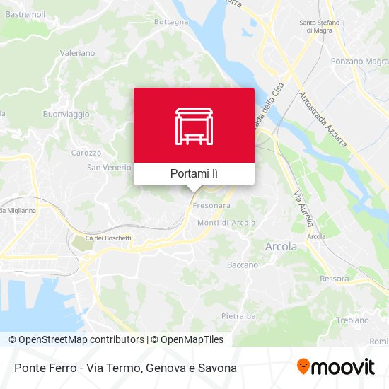 Mappa Ponte Ferro - Via Termo