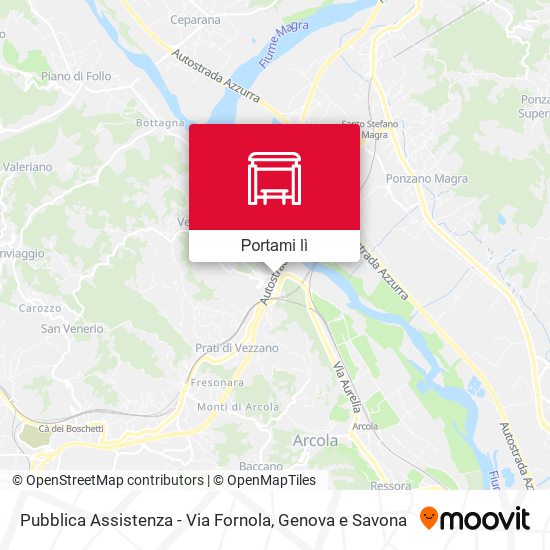 Mappa Pubblica Assistenza - Via Fornola