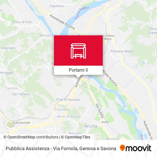Mappa Pubblica Assistenza - Via Fornola