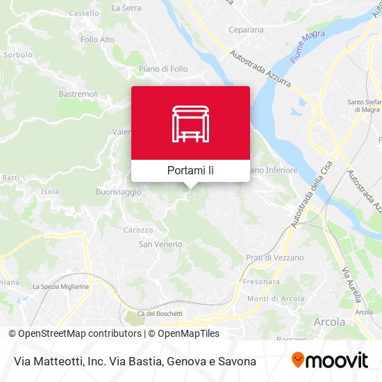 Mappa Via Matteotti, Inc. Via Bastia