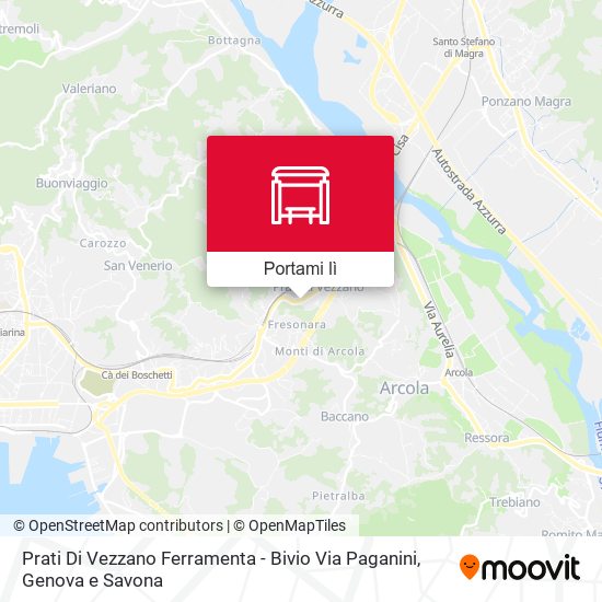 Mappa Prati Di Vezzano Ferramenta - Bivio Via Paganini