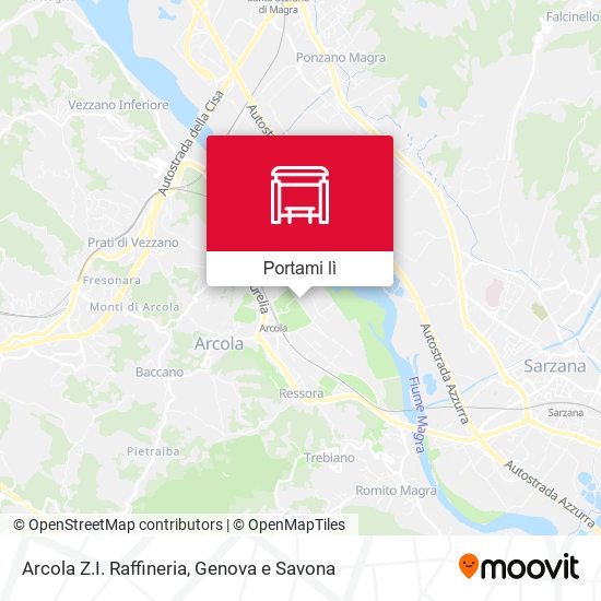 Mappa Arcola Z.I. Raffineria