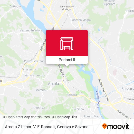 Mappa Arcola Z.I. Incr. V. F. Rosselli