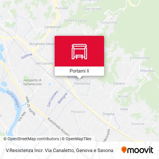 Mappa V.Resistenza Incr. Via Canaletto
