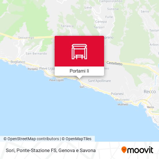 Mappa Sori, Ponte-Stazione FS