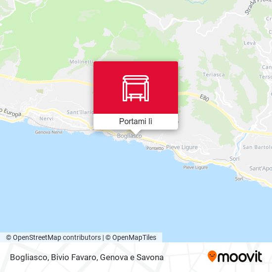 Mappa Bogliasco, Bivio Favaro