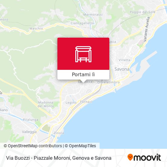 Mappa Via Buozzi - Piazzale Moroni
