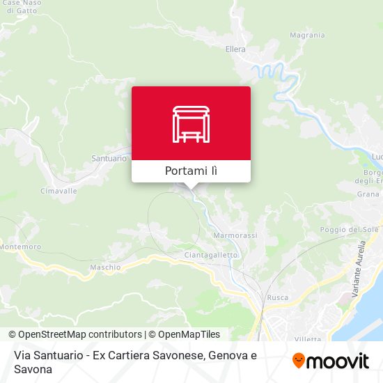 Mappa Via Santuario - Ex Cartiera Savonese