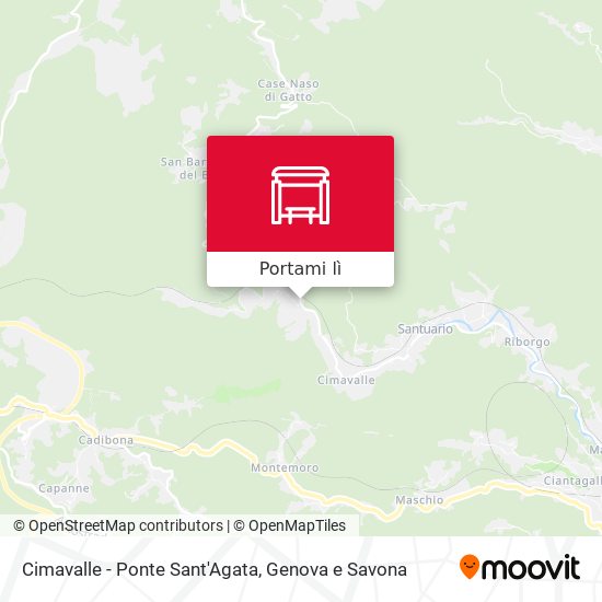 Mappa Cimavalle - Ponte Sant'Agata