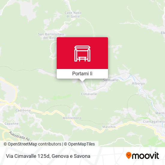Mappa Via Cimavalle 125d