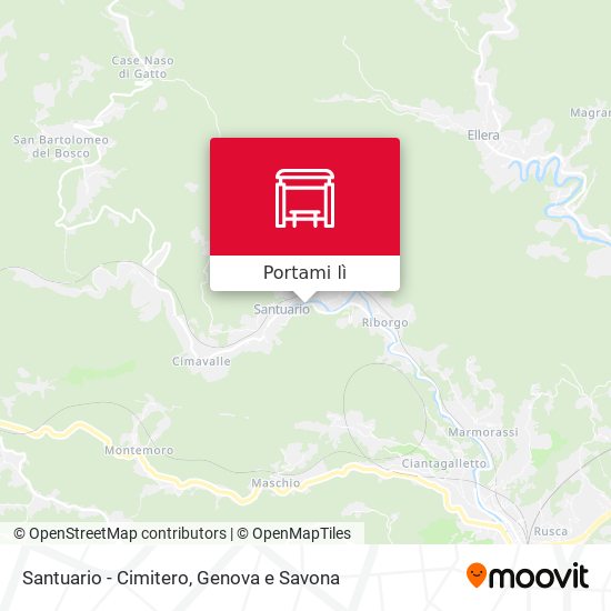 Mappa Santuario - Cimitero