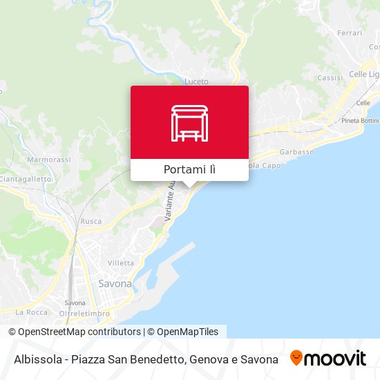 Mappa Albissola - Piazza San Benedetto