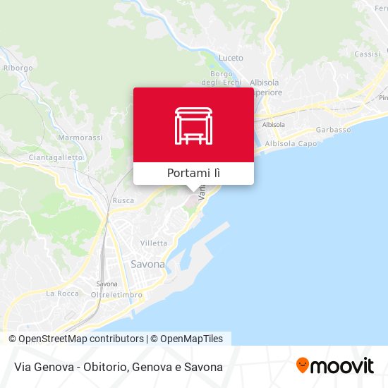 Mappa Via Genova - Obitorio