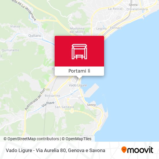 Mappa Vado Ligure - Via Aurelia 80