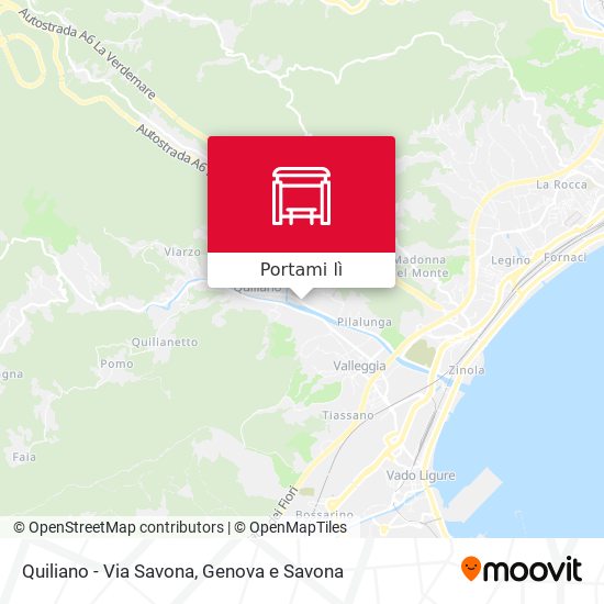 Mappa Quiliano - Via Savona