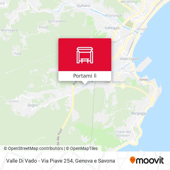 Mappa Valle Di Vado - Via Piave 254