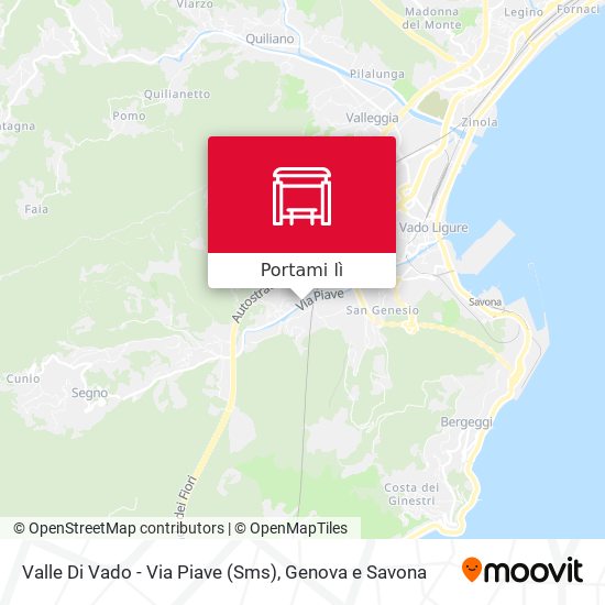 Mappa Valle Di Vado - Via Piave (Sms)