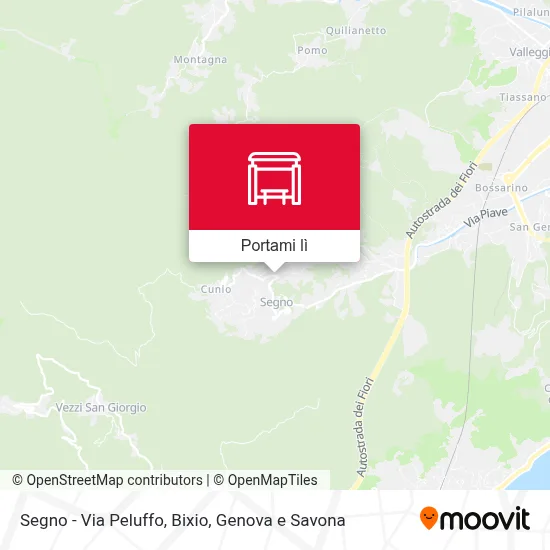 Mappa Segno - Via Peluffo, Bixio