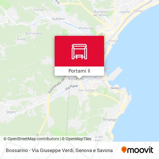 Mappa Bossarino - Via Giuseppe Verdi