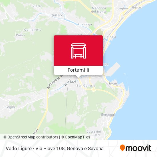 Mappa Vado Ligure - Via Piave 108