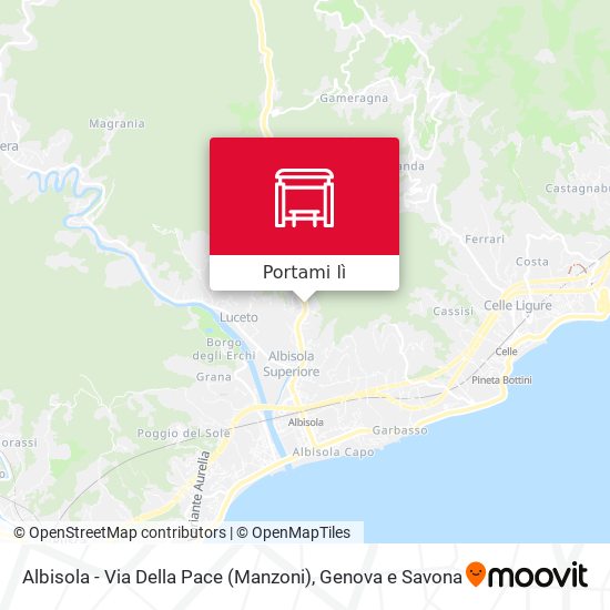 Mappa Albisola - Via Della Pace (Manzoni)
