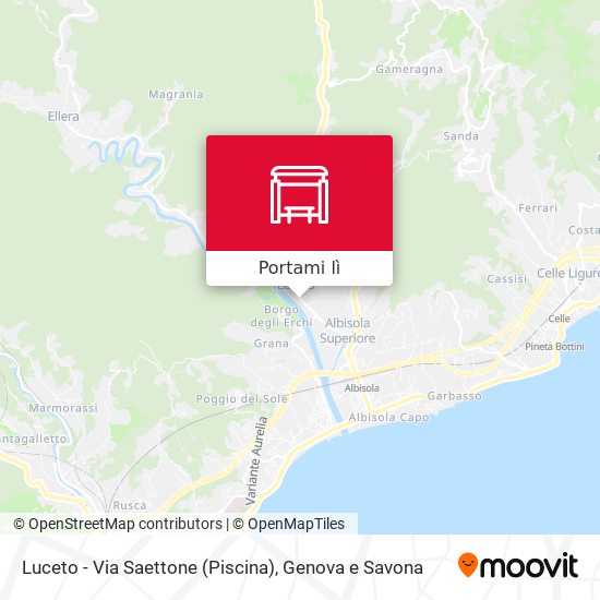 Mappa Luceto - Via Saettone (Piscina)