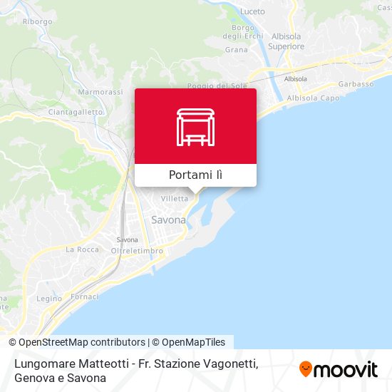 Mappa Lungomare Matteotti - Fr. Stazione Vagonetti