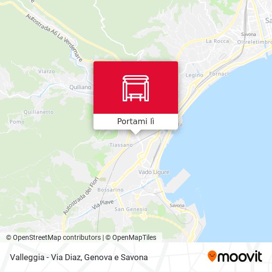 Mappa Valleggia - Via Diaz