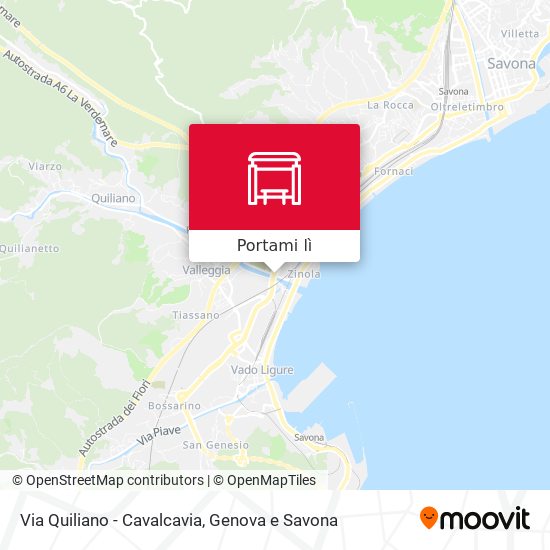 Mappa Via Quiliano - Cavalcavia