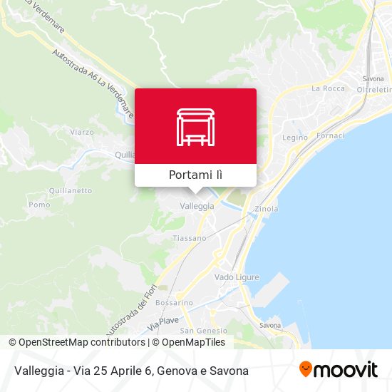 Mappa Valleggia - Via 25 Aprile 6