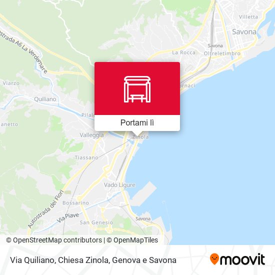 Mappa Via Quiliano, Chiesa Zinola