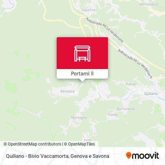 Mappa Quiliano - Bivio Vaccamorta